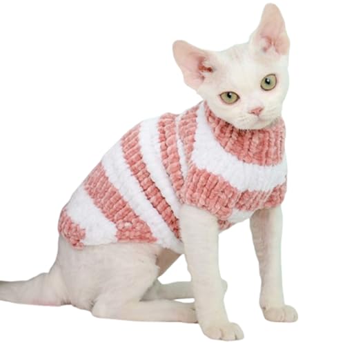 Kirei Sui Warmer weicher Rollkragenpullover für den Winter, für haarlose Katzen, pelzlose Katze, Sphynx, Devon Rex, Peterbald, Cornish Rex, Devon Rex Peterbald (M 2,5–3 kg) von Kirei Sui