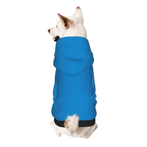 Hunde-Kapuzenpullover in Naturblau – weiches und atmungsaktives Polyester-Haustierkleidung für kleine, mittelgroße und große Hunde von Kirrowe