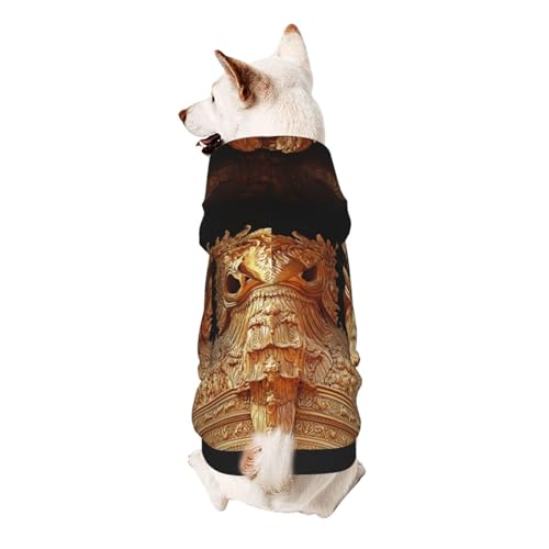 Statue of Angkor Wat Hunde-Kapuzenpullover, weiches und atmungsaktives Polyester-Haustierkleidung für kleine, mittelgroße und große Hunde von Kirrowe