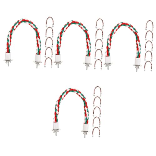 24 STK Papagei Spielzeug Vogelkäfigversorgung Vogelspielzeug Vogelseil Kletter-stehspielzeug Vogel Seil Barsch Vogel Stehendes Seil Vogelzubehör Papagei Seilbarsch Baumwollseil Kisangel von Kisangel