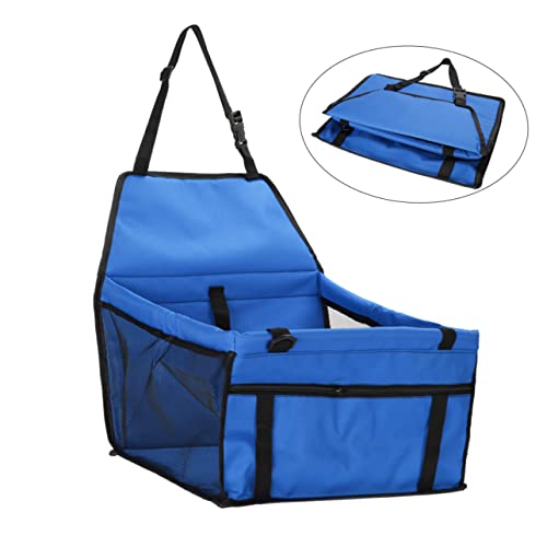 Autotasche für Hunde Sitzerhöhung Autotransporter Reisetasche für Welpen Hundeauto-Mesh-Organizer Auto Hundetransporter Hundesicherheits-Reisetasche Reisetasche für Hunde Blue Kisangel von Kisangel