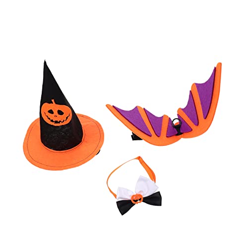 Kisangel 1 Satz Halloween-haustierhut Welpen-outfits Halloween-welpenhüte Halloween-hundebekleidung Halloween-hundekostüm Haustierzubehör Katze Hund Fledermaus Kostüm Hund Verkleiden Vlies von Kisangel