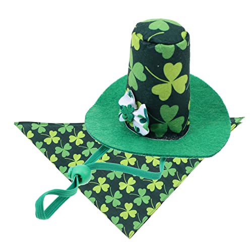 Kisangel 1 Satz Haustier Hut Heimtierbedarf St Patrick s Day Hundehalsband Schickes Für Hunde Patricks Day Pet Halsschleifen Vierblättriges Kleeblatt Baumwolle Polyester von Kisangel