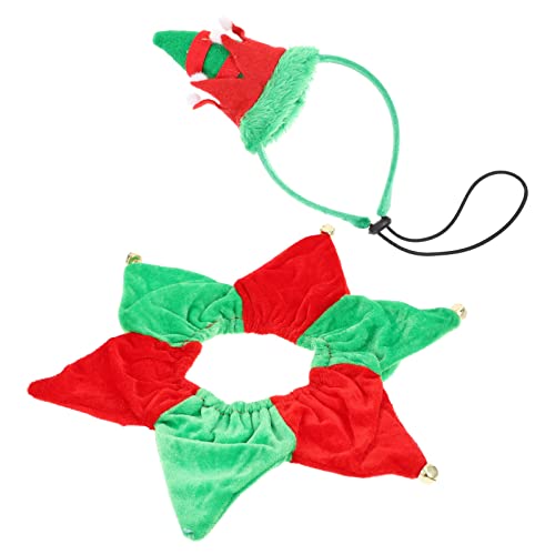 Kisangel 1 Satz Haustier-Weihnachts-Stirnband Welpen PIPI-Pads für Hunde Dog Christmas Costume hundeweihnachtskostüme Haustierbedarf Welpenmütze Haarband Baumwolle Polyester von Kisangel