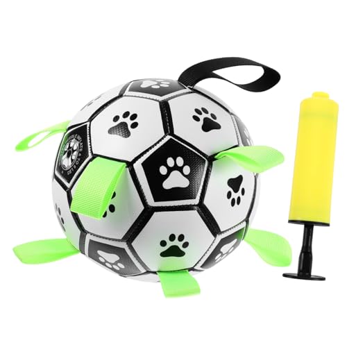 Kisangel 1 Satz Hundefußball Spielzeuge Outdoor-Spielzeug Kauspielzeug Fußball-Haustierspielzeug Fußballspielzeug für Haustiere aufblasbar Haustier Spielzeug abspielen Spielzeug kauen Pu von Kisangel