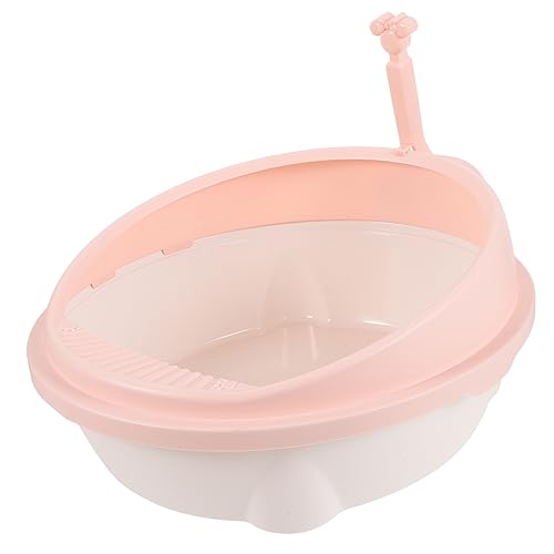 Kisangel 1 Satz Katzentoilette dustbin mülltütenhalter Bettpfanne für Katzen Katzenstreubehälter Haustiertoilette kätzchentoilette Hase Tablett Container Trainer Reisen Macaron Plastik Rosa von Kisangel