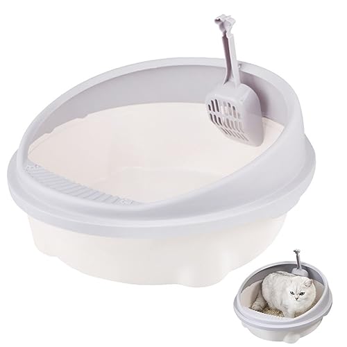 Kisangel 1 Satz Katzentoilette dustbin mülltütenhalter Reisen Kätzchen saubere Toilette Katzenstreu Haustiertoilette abgeschlossen Mülleimer -Schaufel-Offizier Macaron Katze Töpfchen von Kisangel