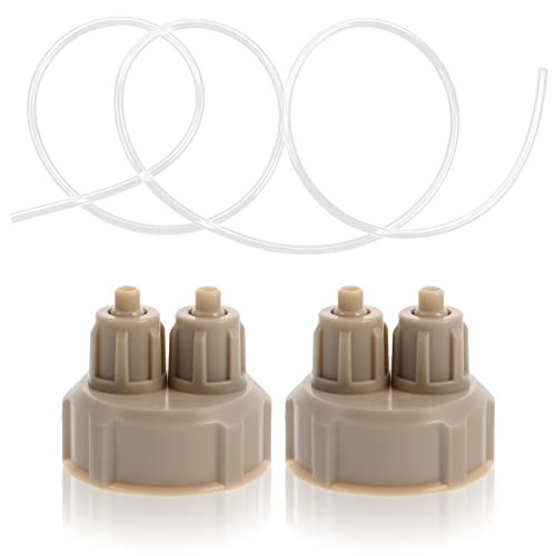 Kisangel 1 Satz Quick-Twist-Kappe Tank Dekorationen für Aquarien Pumps Siphon wattestäbchen abstrichtupfer austauschbarer Co2-Generator DIY Flaschenverschlüsse für CO2-Generatoren Beige von Kisangel