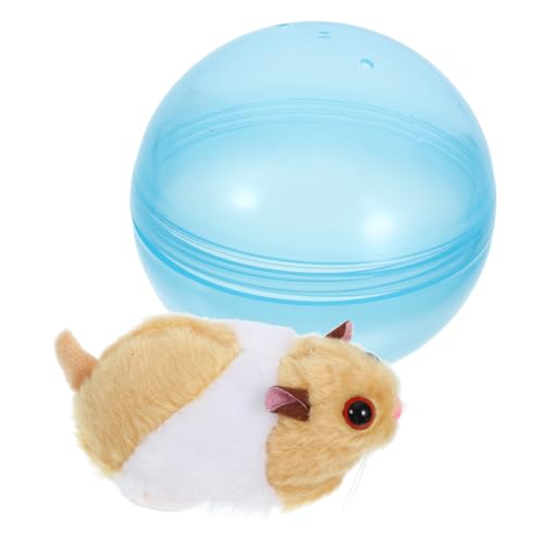 Kisangel 1 Satz elektrisch simulierter Hamster Mäuse Matte Katze Interactive cat Toy cat Toys Kätzchenbedarf leuchtende Katzenbälle kompakte Katzenbälle Stoff von Kisangel