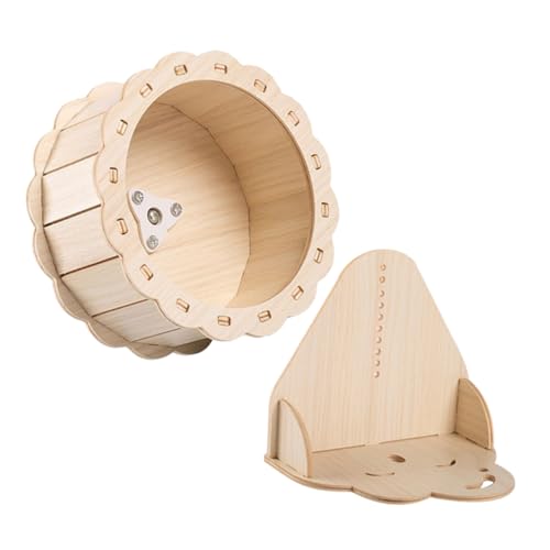 Kisangel 1 Set Hamster Laufrad Aus Holz Igel Rad Rennmäuse Rad Mute Design Rad Hamster Rad Hamster Holz Dämpfer Rad Hamster Holz Laufrad Kleines Haustier Rad Hamster Spielzeug von Kisangel