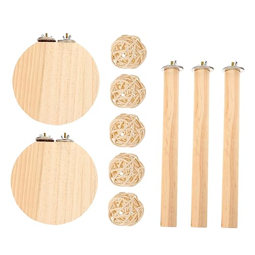 Kisangel 1 Set Hamster Spielzeug Holz Kaustäbchen Spielzeug Holz Kaustäbchen Hamster Stehplattform Hamster Plattform Hamster Stehbrett Eichhörnchen Stehplattform Hamsterkäfig von Kisangel