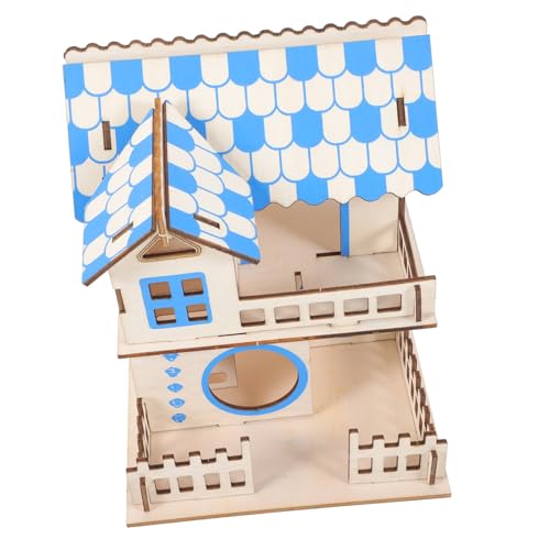 Kisangel Holz 2-Schicht Pet Hamster Villa Hideout Klettern Rack Für Hamster Natürliche Material von Kisangel