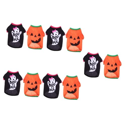 Kisangel 10 STK Halloween-Kleidung Atmungsaktive Hundebekleidung Tutu-Kleid Für Haustiere Halloween-Shirts Kostüme Für Hunde Nymphensittich-müll Draussen Hündchen Polyester Baumwolle von Kisangel