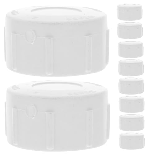 Kisangel 10 Stück Weiße PVC Innengewindekappe Für Sanitär Gartenschlauch Endkappe Stecker Adapter Für Sanitär Wasserrohr PVC Rohrverschraubungen Endkappe Weiße Kappe Für von Kisangel