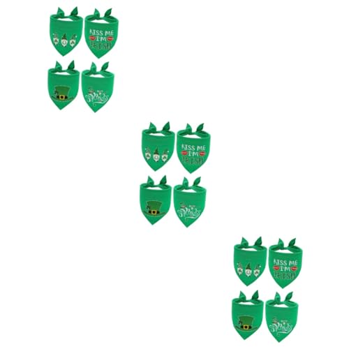 Kisangel 3er-Sets St. Patricks Day Hunde-baumwollschal Dreieckiges Lätzchen Für Haustiere Patrick-Festival-schal 4 Designs Bequemes Material 4 Stück X 3 von Kisangel