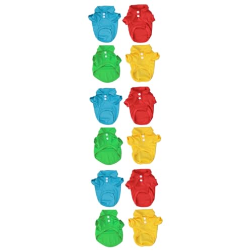 Kisangel 12 STK T-Shirts für Hunde Welpen-Shirt Haustierkleidung Welpenkleidung für kleine Hunde Junge Jungenhemd Tier kostüm tierkostüm Kleider Hunde-T-Shirts Hunde Kleidung Haustier Hund von Kisangel