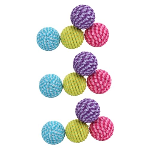 Kisangel 3er-Sets Elastisches Interaktives Spielzeug Für Katzen Hüpfspielzeug Für Katzen Zum Kauen Und Trainieren Katzenspielzeug 4 Stück X 3 von Kisangel