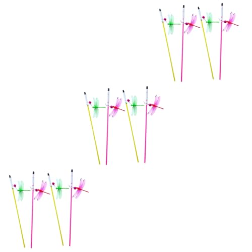 Kisangel 3er-Sets Interaktives Katzenspielzeug Für Drinnen Katzenangel Teaser Kätzchen-Teasing-Spielzeug Lustiges Katzenspielzeug Für Drinnen Für Aufregendes Spielen 4 Stück * 3 von Kisangel