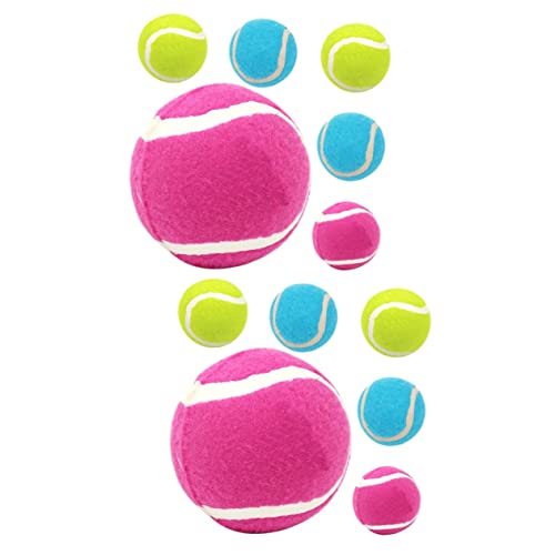 Kisangel 12 STK Tennisspielzeug für Hunde Interactive Dog Toys interaktives Spielzeug Hundespielzeug für draußen Hundebälle für draußen Spielzeuge Spielzeug Bälle für Hunde Gummibälle von Kisangel