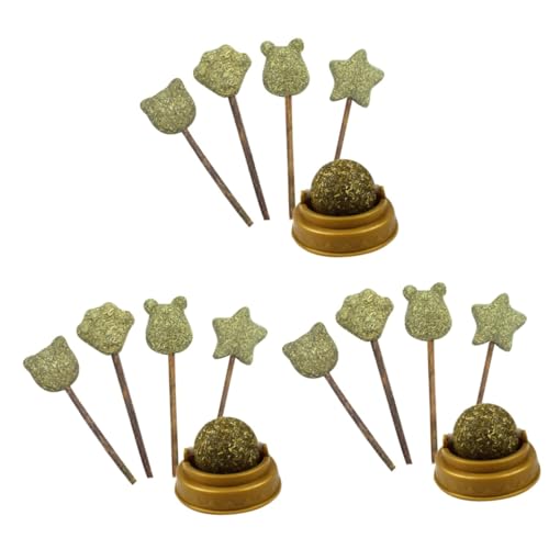 Kisangel Catnip Lollipop 15 STK Snack Für Haustiere Spielzeug Pentagram Katze Katzenminze Wand Katze Leckt Stöcke Katze Behandelt Katze Katzenminze Lutscher Katze Süß Kätzchen Katzengras von Kisangel