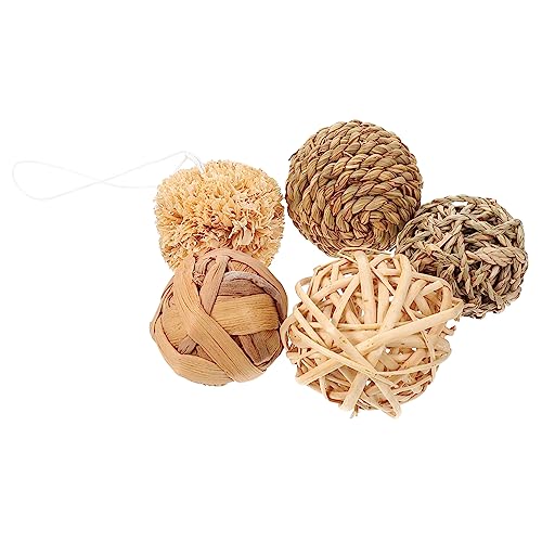 Kisangel Deko Kugeln Rattan 15 Stück Heimdekorationskugel Dekorative Rattan Kugel Heimpastoral Ornamente Kugeldekorationen Tischdekorationen Strohgeflochtene Kugeln Haustierbeißende von Kisangel