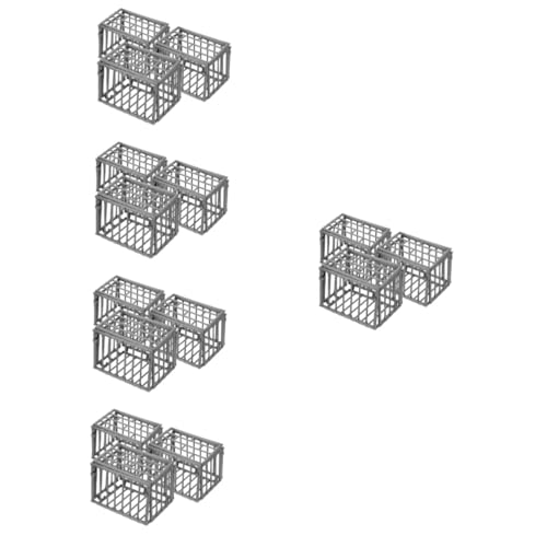 Kisangel 15 Stück Tierzaun Modell Winziger Käfig Modellhaus Mini Käfig Requisite Hauskäfig Für Kleine Miniaturkäfige Ornamente Mini DIY Werkzeugkäfigmodelle Miniatur DIY Käfig von Kisangel