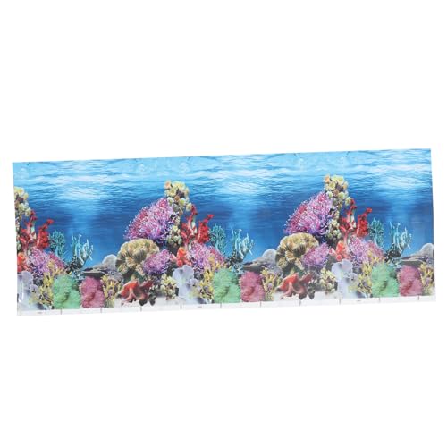 Kisangel 1Stk Aquarium Hintergrundpapier Unterwasserdekorationsaufkleber groß Thermometer Luft Netz Aquarium rückwand Aquarium Poster Unterwasserbild Aquarium Hintergrund DIY Dickfilmpapier von Kisangel