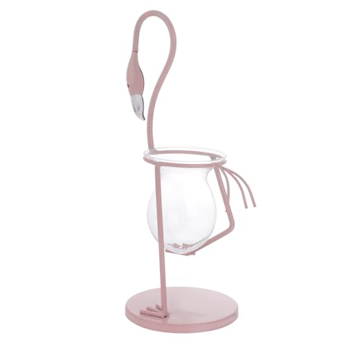 Kisangel 1Stk Flamingo-Hydrokultur Vasen für Tafelaufsätze Vasen für Blumen Wohnzimmer Dekoration deko für Wohnzimmer vases dekorative hydroponische Vasenverzierung Tischvase aus Glas Eisen von Kisangel