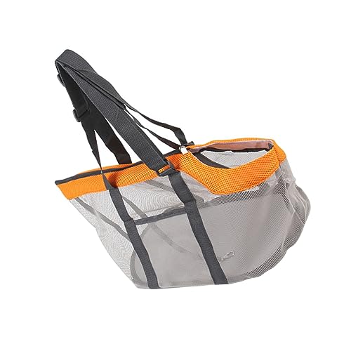 Kisangel 1stk Haustier Handtasche Reisehandtasche Tragetasche Für Welpen Welpenhandtasche Outdoor-Handtasche Transparente Einkaufstasche Tragetasche Für Haustiere Reisetaschen Orange Netz von Kisangel