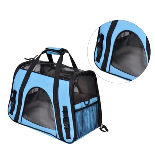 Kisangel 1stk Hundetasche Für Draußen Haustierhandtasche Zusammenklappbarer Träger Transportbox Für Haustiere Zusammenklappbare Hundebox Hundetragetasche Reisekiste Für Hunde Sky-Blue von Kisangel