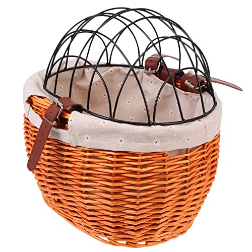 Kisangel 1stück Rattan Fahrradkorb Für Haustiere Stabiler Vorderradkorb Für Hunde Und Katzen Dekorativer Einkaufskorb Umweltfreundliches Material Installieren Honigfarbe Kisangel 1stück Rattan Fahrradkorb Für Haustiere Stabiler Vorderradkorb Für Hunde Und Katzen Dekorativer Einkaufskorb Umweltfreundliches Material Installieren Honigfarbe von Kisangel