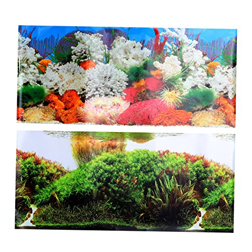 Kisangel 2 Blätter 3D-Aquarium-Aufkleber Deckel Teichbeleuchtung Luft Schläuche Fisch Aquarium rückwand Aquarium Poster dekorative Aufkleber doppelseitiger Hintergrundaufkleber Filmpapier von Kisangel