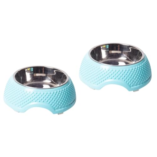 Kisangel 2 STK Futterautomat für Haustiere Cosaquin-Hunde Haustiernapf Fischkescher für großes Aquarium Hundenapf pet Supplies Easy putz dogbowl Hundefutter Futternapf für Haustiere Blue von Kisangel