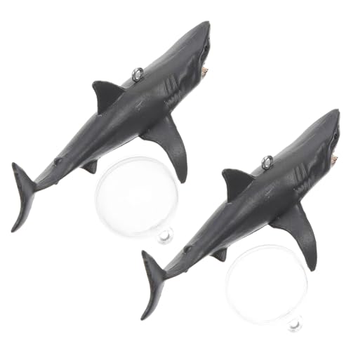 Kisangel 2 Sätze Aquarium-hai-Dekoration Dekorationen Für Aquarienzubehör Futterspender Kühler Schwimmendes Aquariumspielzeug Aquariumlicht Duo Fisch Aquarium-Meerestier- Schmücken PVC von Kisangel