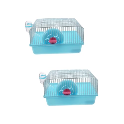 Kisangel 2 Sets Hamsterkäfig Tragbarer Haustierkäfig Outdoor Hamster Hülle Hamster Ratten Versteck Hamster Spielzeug Kleiner Haustierkäfig Handgehaltener Haustierkäfig Hamster von Kisangel