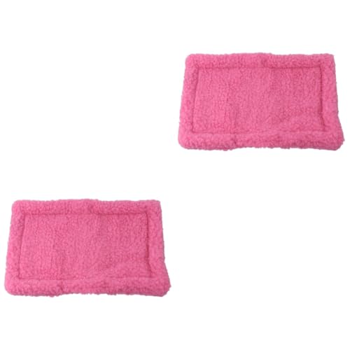 Kisangel 2 Stk Haustierzubehör Winter Hamster Pad Igelmatte Mini-haustierbett Hamsterspäne Chinchilla-bettdecke Hamsterbett Selber Bauen Minihase Hamster Warmes Kissen Igel-schlafmatte Rosa von Kisangel