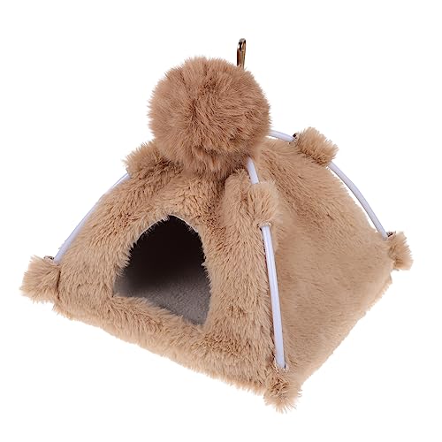 Kisangel 2 STK Zelt Papagei Winter warmes Bett Indoor-Hängematte dekorative Vögel dinkelflocken Hamster Kälte Nest Spielzeug Plüschtier Schlafkissen für Kleintiere Schlafbett für Vögel Samt von Kisangel