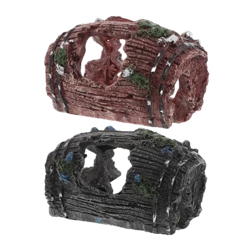 Kisangel 2 Stück Aquarium Deko Harz Bruchfass Versteck Höhle Betta Fisch Höhlenversteck Garnelen Unterschlupf Pflegeleicht Aquarium Dekoration für Kleine Teiche und Aquarien Kisangel 2 Stück Aquarium Deko Harz Bruchfass Versteck Höhle Betta Fisch Höhlenversteck Garnelen Unterschlupf Pflegeleicht Aquarium Dekoration für Kleine Teiche und Aquarien von Kisangel