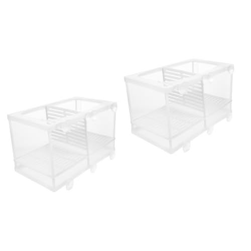 Kisangel 2 Stück Brutkasten Für Fische Aquarium Betta Aquarien Trennwände Aquarium Brüterei Betta Aquarium Mit Trennwand Aquarium Trennnetz Separator Fischzuchtkoffer Nylon von Kisangel