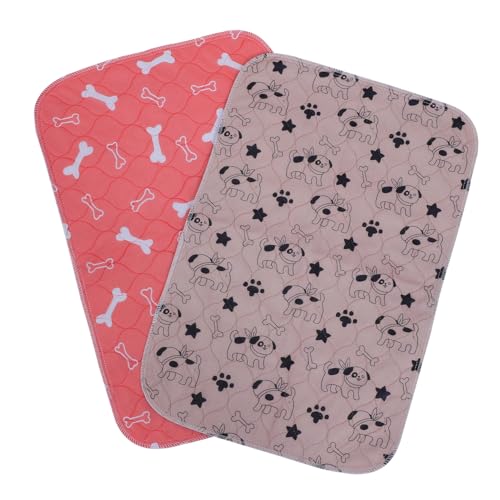 Kisangel 2 Stück Haustier PIPI Pad Hunde PIPI Pads wasserdichte PIPI Pads Hundebett Matte Welpen Pads Waschbare Welpen Trainingspads Welpen Töpfchen Pad Hunde Toilettenmatte von Kisangel