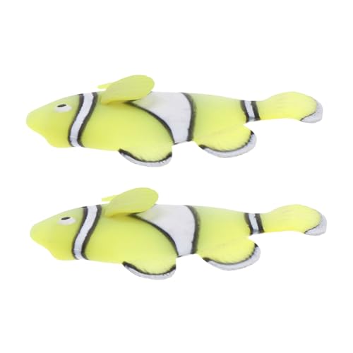 Kisangel 2 Stück Silikonbeschichtete Lebensechte Clownfisch-Dekoration für Aquarium Schwimmende Fisch-attrappen in Leuchtendem Gelb Farbbeständig und Einfach zu Reinigen für Kisangel 2 Stück Silikonbeschichtete Lebensechte Clownfisch-Dekoration für Aquarium Schwimmende Fisch-attrappen in Leuchtendem Gelb Farbbeständig und Einfach zu Reinigen für von Kisangel