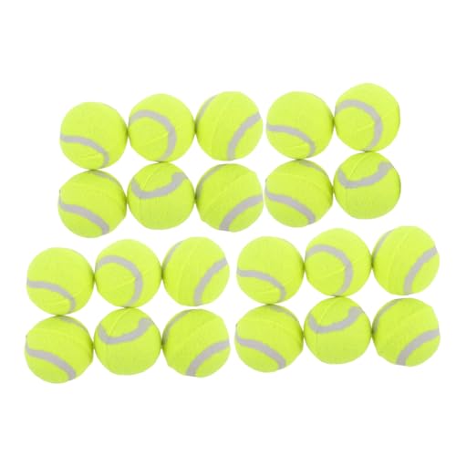 Kisangel 22st Hüpfender Tennisball Für Hunde Hundespielzeug Quietschendes Fußballhelm Für Hunde Tennisball Für Haustiere Fußball Hundespielzeug Hüteball Gummi Light Green von Kisangel