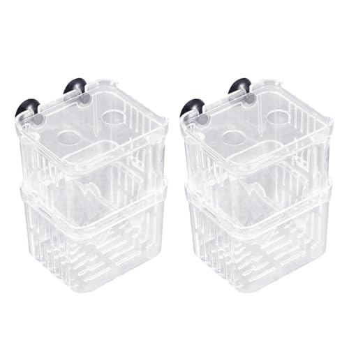 Kisangel 2St Brutkasten braten Aquarium licht Netzabdeckung für Aquarien Tank Pumpe Aquariumheizung Fischbrutkasten Fischzuchtisolierbox Acryl-Trennwand Zucht Inkubator Zuchtbecken Plastik von Kisangel