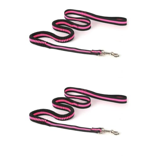 Kisangel 2St Bungee-Leine für Hunde Erdfarbene Gürtel Seil für Hunde schnursenkeler elastische Elastic Cord Gurt Taillenhundeläufer Taille Hundespaziergang Haustier Leinen Combo-Platte Rosa von Kisangel