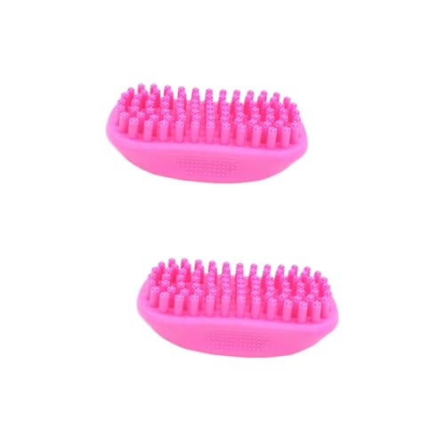 Kisangel 2St Haustierpflegebürste haustierkamm pet Hair Brush Haustiermassage Pflegebürste für Hunde Badewäscher für Haustiere Massagebürste aus Silikon Badebürste für Haustiere Rosa von Kisangel