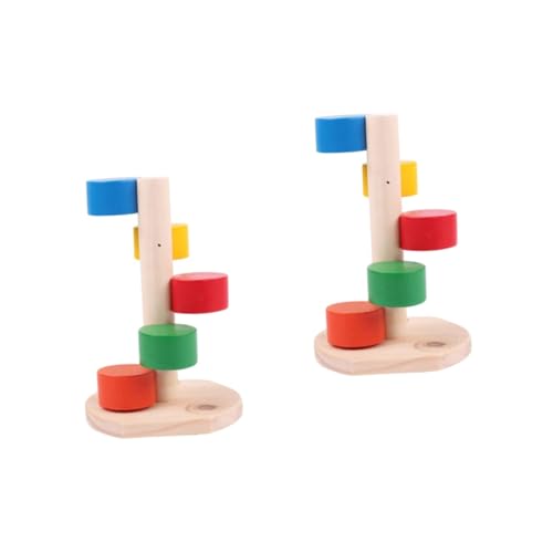 Kisangel 2St Holzkletterleiter Spielzeug Hamster zubehör Holz nager Spielzeug Zubehör für Vogelkäfige Hamster Kletterleiter Spielzeug Kletterleiter für Haustiere Hamsterspielzeug Bambus von Kisangel