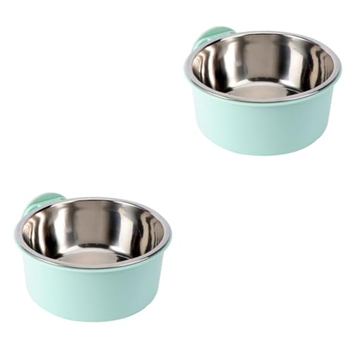 Kisangel 2St Hundefutter Futterspender Futterautomat für Haustiere Haustiersachen pet Water Bowl katzennäpfe Haustiernapf Green von Kisangel