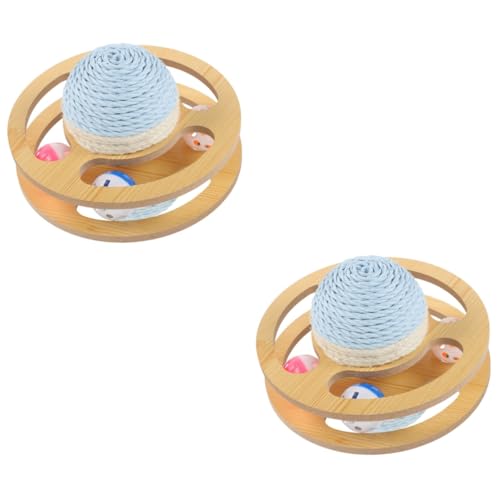 Kisangel 2St Sisal-Plattenspieler-Spielzeug kratzbaum für Katzen Kratzspielzeug für Katzen interaktives katzenspielzeug Interactive cat Toy Schaber Spielzeuge Katzenkratzspielzeug drinnen von Kisangel