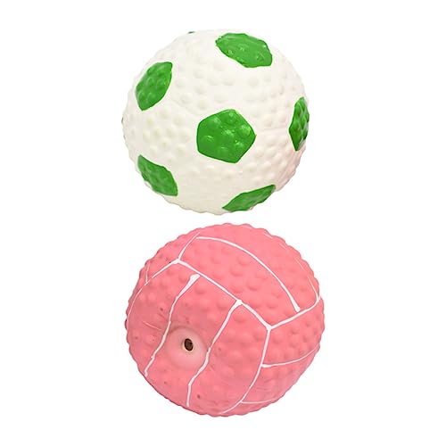 Kisangel 2St Spielzeugball Hundespielzeugbälle für große Hunde Kauspielzeug für Hunde interaktives knete quietschende Bälle tragbares für Haustiere Emulsion von Kisangel