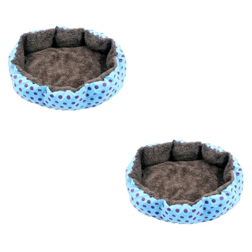 Kisangel 2St für Haustierbetten pet Bed haustierfeldbett petbett Rundes Hunde-Katzen-Ruhebett Haustier warmes hundesofa hundehaus Bett Plüschbett für Haustiere Hündchen Höhlenhaus von Kisangel